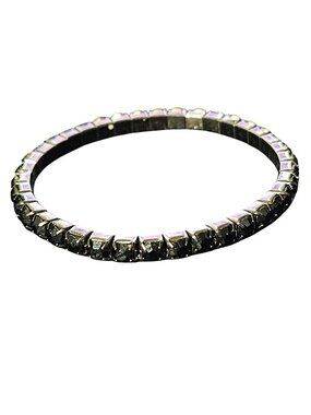 Retro Tennis Bracelet Black Stone Eternity Band Minimalist Classic Jewelry Women